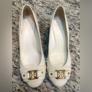 Tory Burch Wedge heels.  8. Ivory